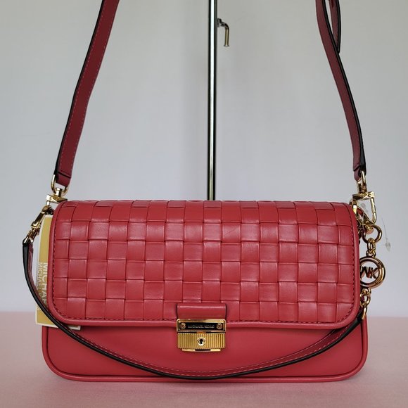 MICHAEL KORS Bradshaw Woven Smooth Leather Convertible Bag-🎈⭐SALE $178. - Picture 6 of 16